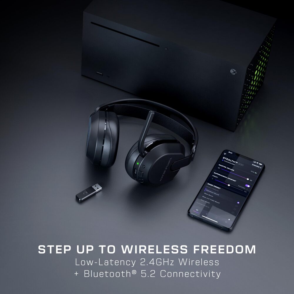 TURTLE BEACH Stealth 500 Xbox Casque Gaming Sans Fil - Micro Muet par Basculement - Xbox Series X|S, Xbox One, PC, Switch 2 & Mobile - Noir