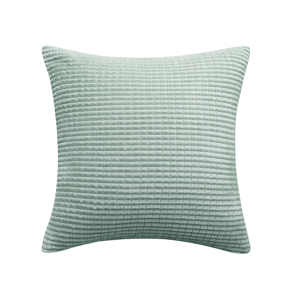 Deconovo Housse de coussin en velours - coloris vert clair - 45 x 45 cm - 1 pièce