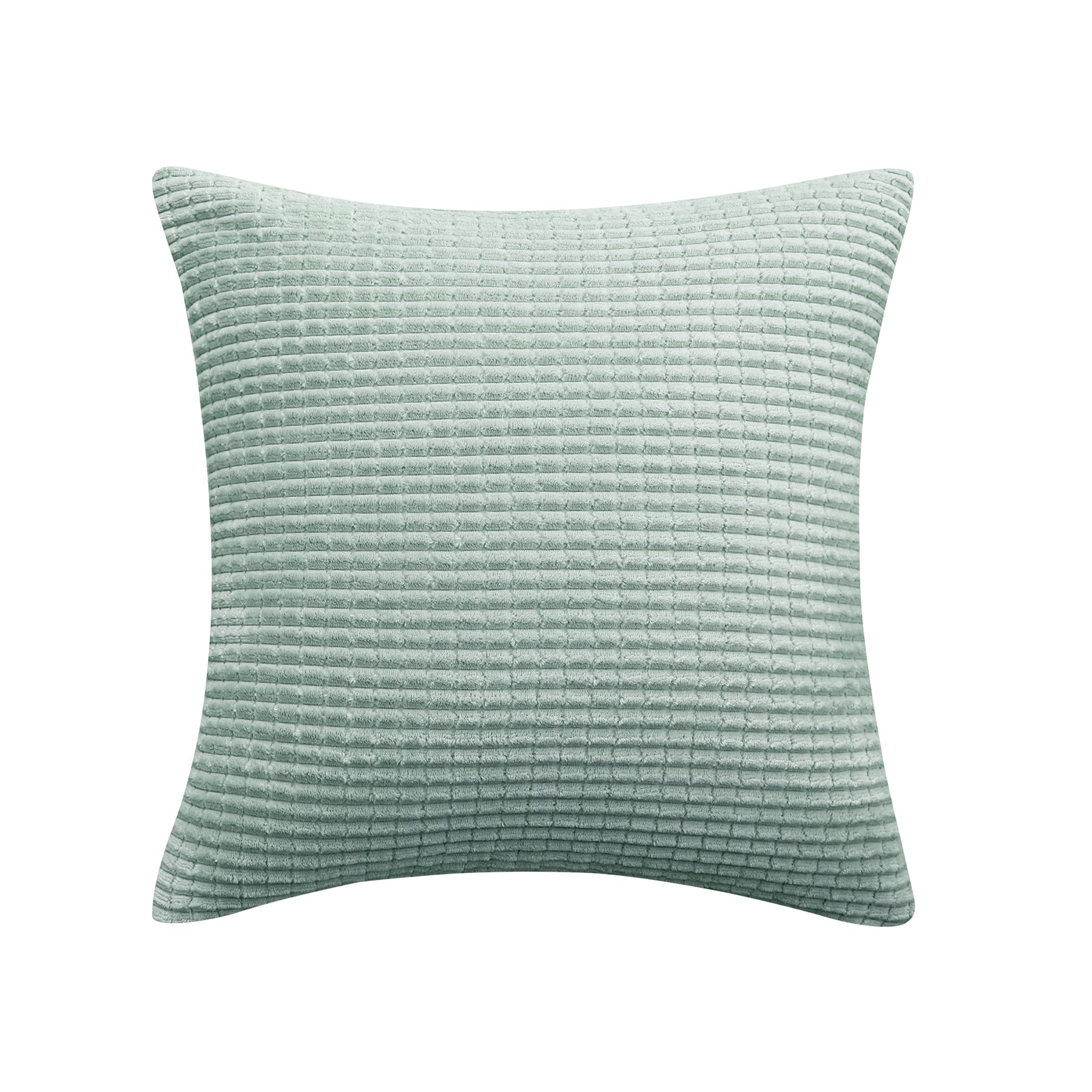Deconovo Housse de coussin en velours - coloris vert clair - 45 x 45 cm - 1 pièce