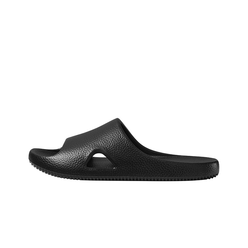 PUXI Claquettes en bois de litchi Noir perle Pointure 42-43 Unisexe Style minimaliste