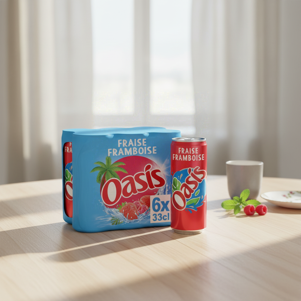 Oasis Boisson aux fruits saveur fraise - Lot de 6 x 330 ml