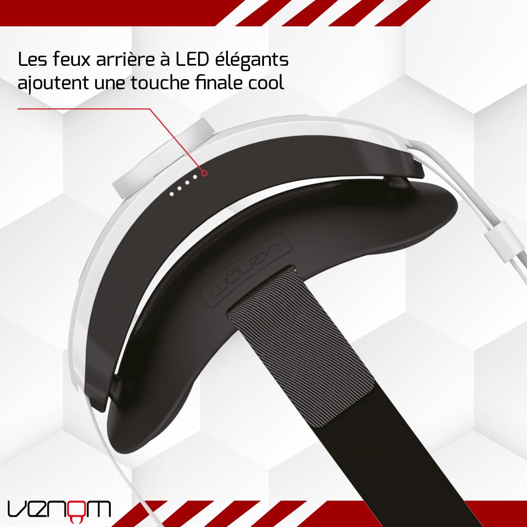 Venom Sangle de casque avec batterie externe