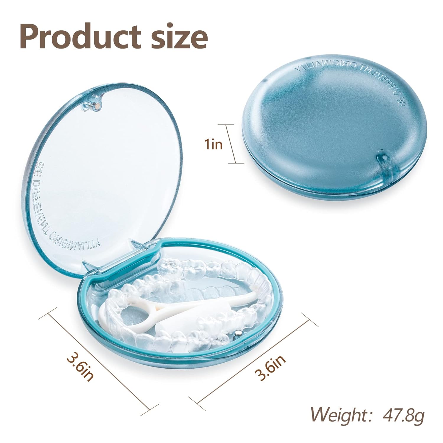 GAONLY Lot de 2 étuis pour appareils de contention, compatibles Invisalign, support fin pour protège-dents et aligneurs