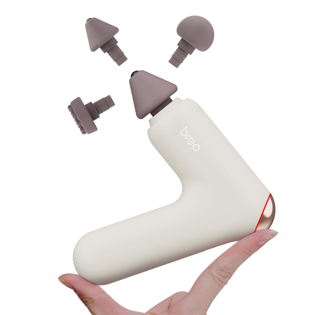breo Pistolet de massage Lucky 7 avec chaleur, masseur musculaire à percussion profonde, stimulateur, relaxation du corps, faible bruit pour récupération, sport