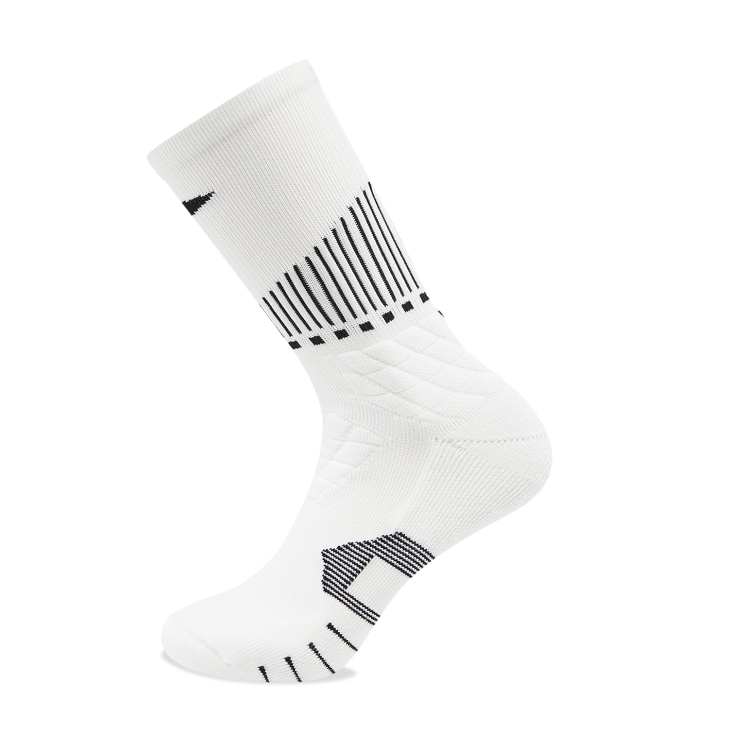 LI-NING Chaussettes mi-longues de basket-ball résistantes, confortables et respirantes blanc XL