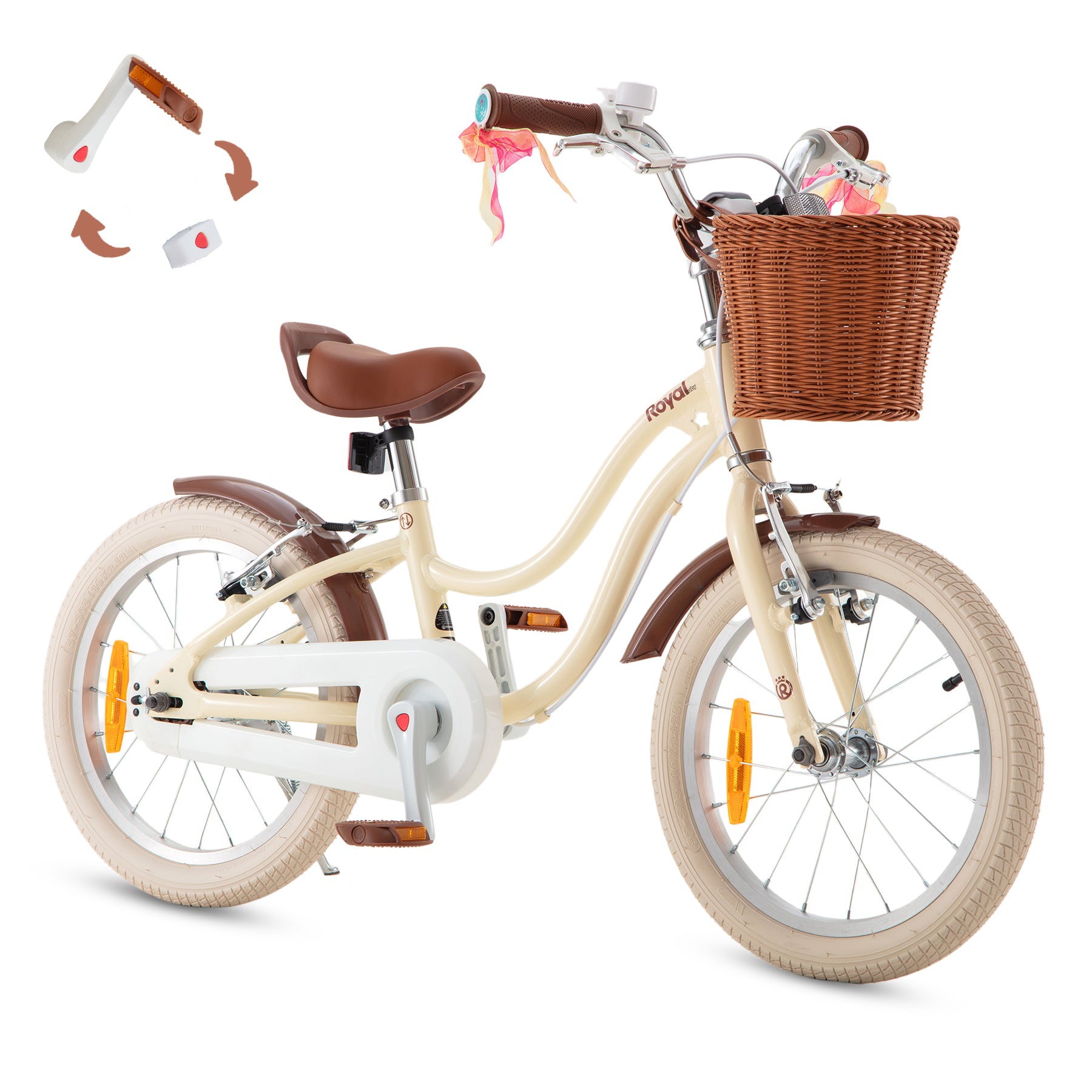 RoyalBaby Vélo pour enfants + Aluminium EZ Stargirl + Chocolat 14 pouces, Poids net 9,2 kg