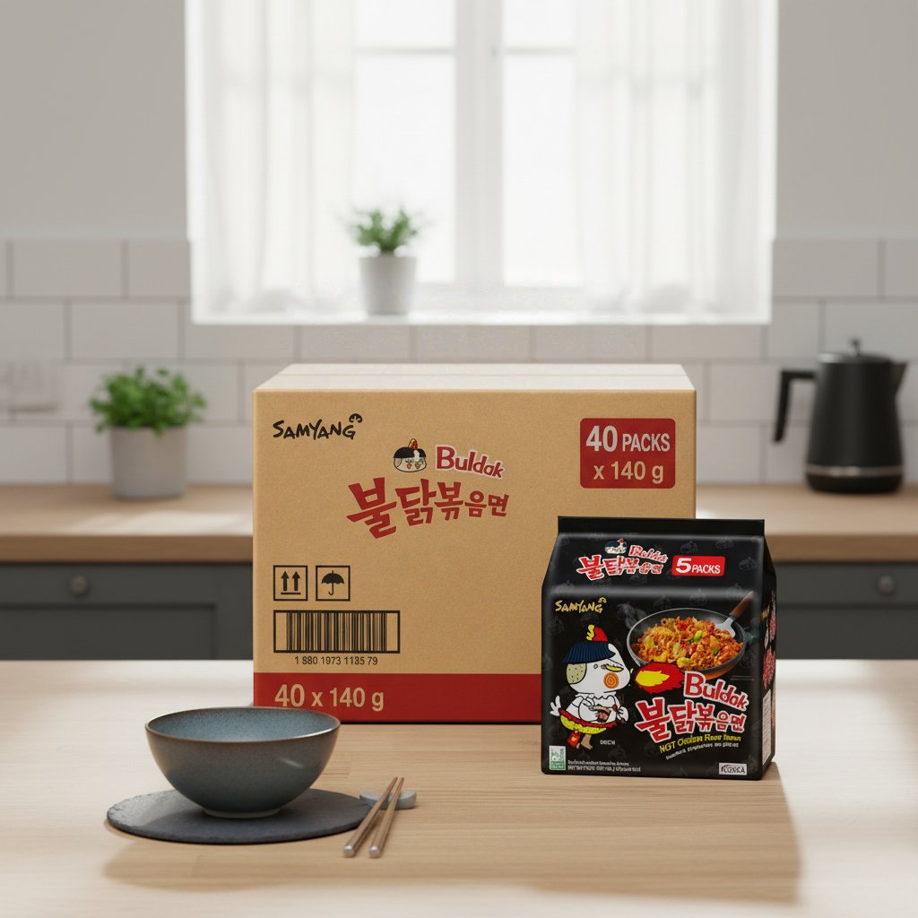 Samyang Buldak nouilles instantanées saveur poulet épicé original - 40 paquets de 140 g