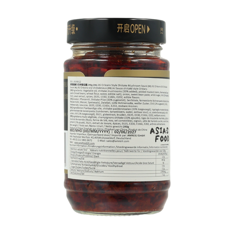 Ji Xiang Ju Sauce au shiitaké style New-Orleans 240 g