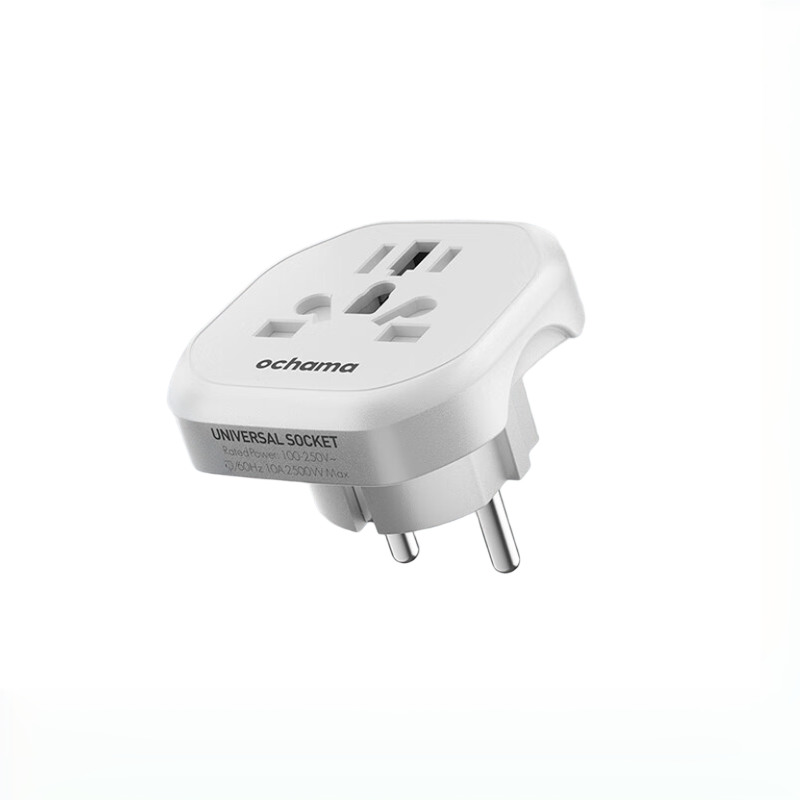 ochama Adaptateur de Voyage Universel vers Prise Européenne, Convertisseur de Prise Multi-Pays pour France et Europe, Compatible Fiches USA, UK, Australie et Chine