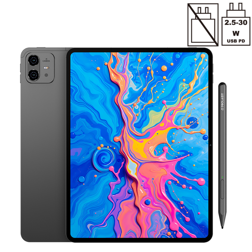 TECLAST ArtPad Pro Tablette 12,7 pouces 2K Helio G99 20 Go mémoire vive 256 Go stockage Double SIM 4G LTE Wi-Fi 5G Android 15 avec stylet Édition 2025