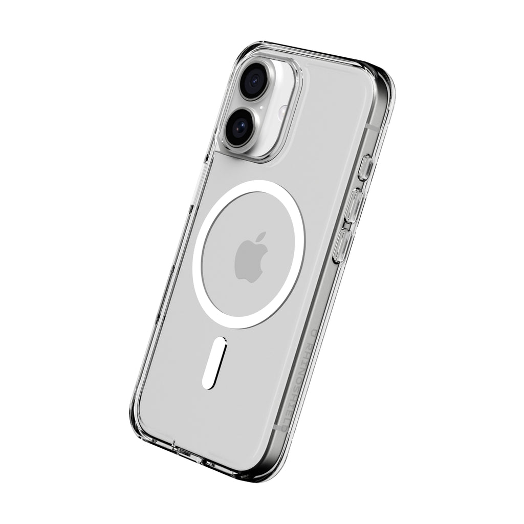 RHINOSHIELD Coque de téléphone compatible avec MagSafe pour iPhone 17, anti-jaunissement, force magnétique supérieure, dépasse les normes de protection militaires, transparente