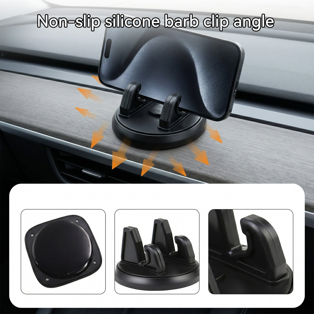Support de tableau de bord pour voiture, support anti-dérapant pour iPhone, support rotatif pour tableau de bord de voiture, compatible avec iPhone/Android/Huawei/Google