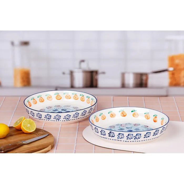 BJÖRN Lot de 2 corbeilles à fruits NAPOLI agrumes - Ø 25,5 cm