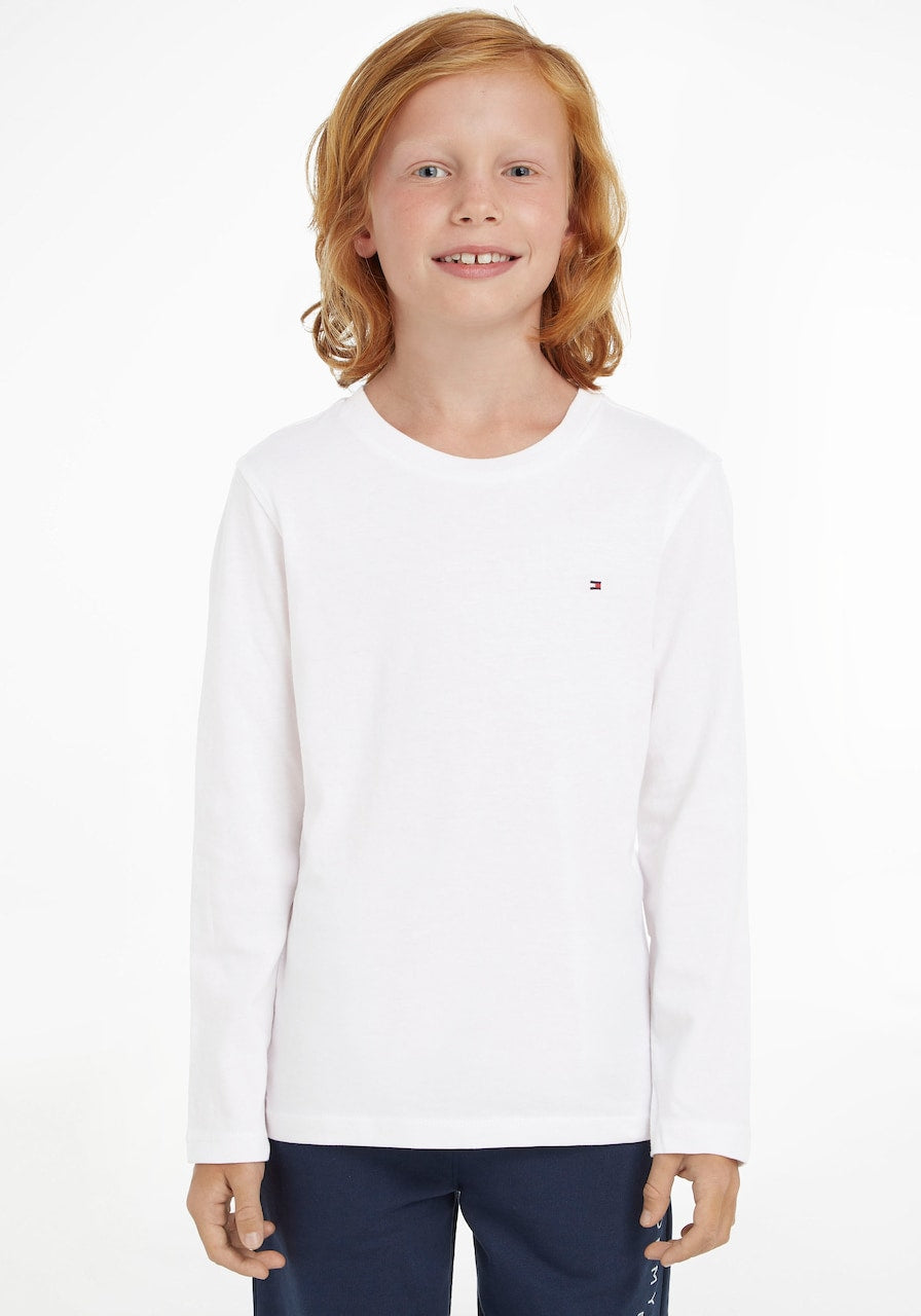 Tommy Hilfiger T-shirt basique à manches longues blanc 8