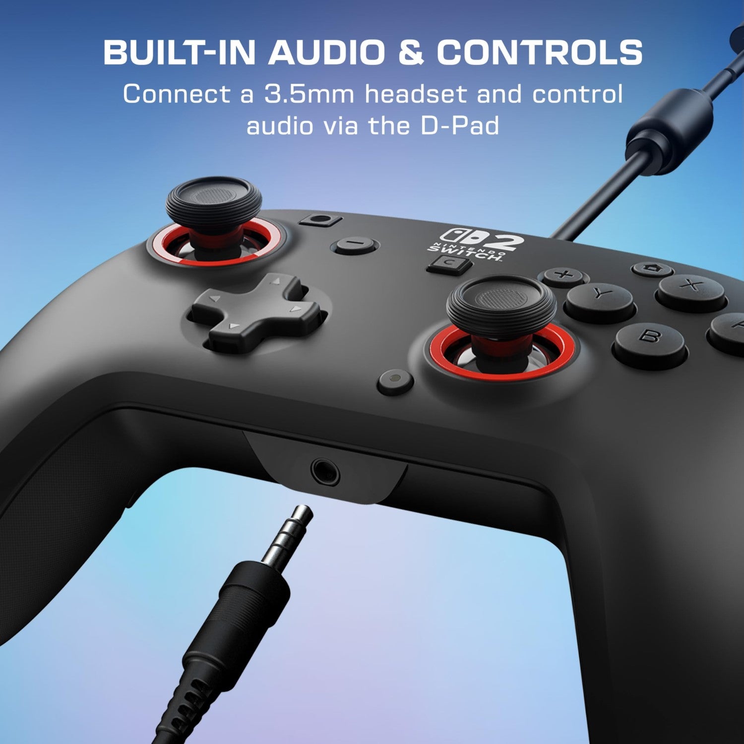 TURTLE BEACH Rematch Gamepad Filaire Manette (USB) - Joysticks à Effet Hall, Bouton C pour GameChat, 2 Boutons d'Action Rapide Assignables - Nintendo Switch 2, Nintendo Switch & Switch OLED - Noir