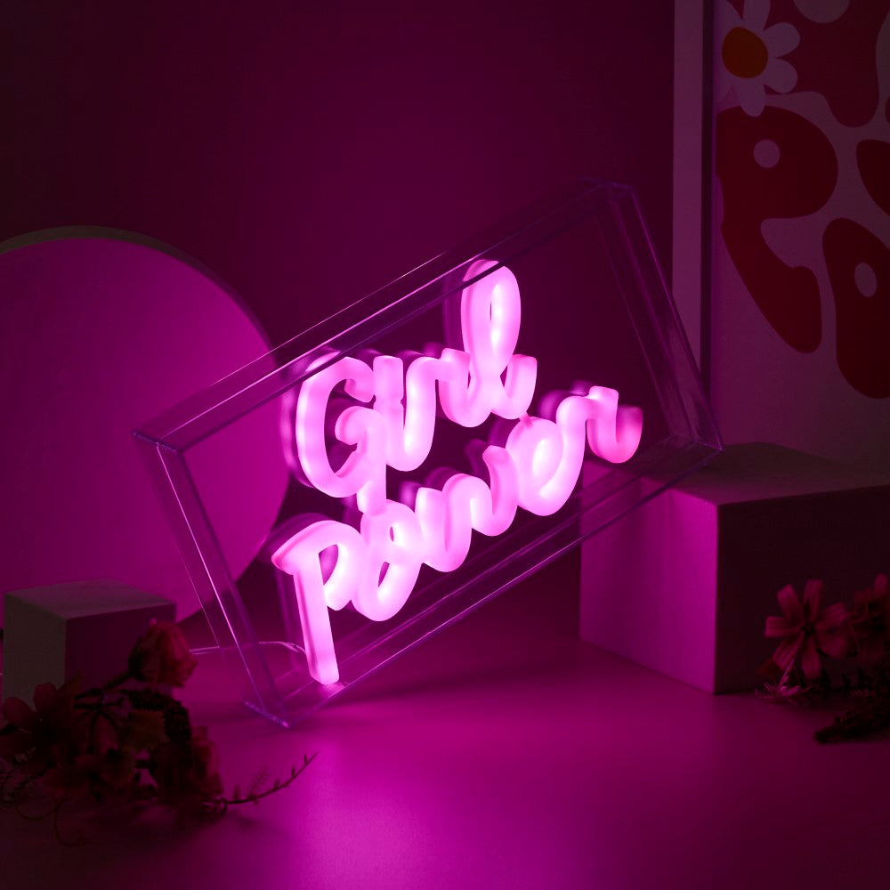 HOME DECO FACTORY Lampe LED en acrylique effet néon CO GRL PWR