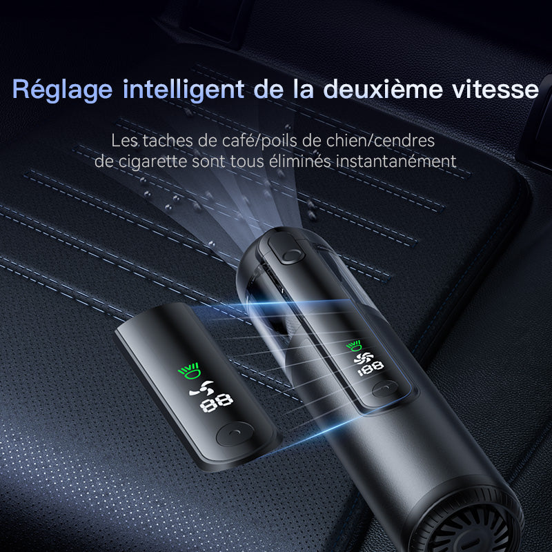 EasyWox Q808 Aspirateur de voiture avec aspiration puissante 16 500 Pa, moteur sans balais 120 W, soufflerie et aspiration bidirectionnelles