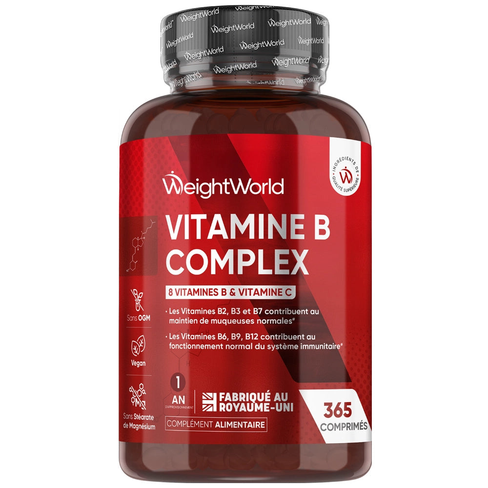 WeightWorld Complexe de vitamines B - 365 comprimés