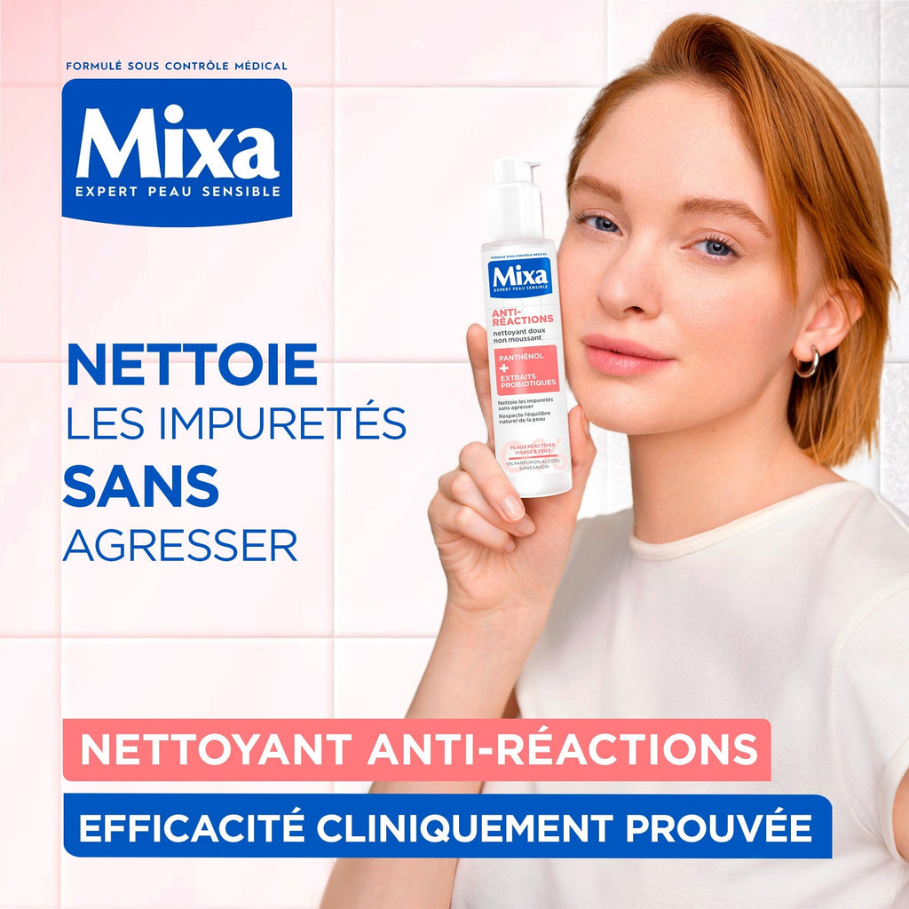 MIXA Nettoyant Doux Anti-Dessèchement Squalane + Glycérine 150ml