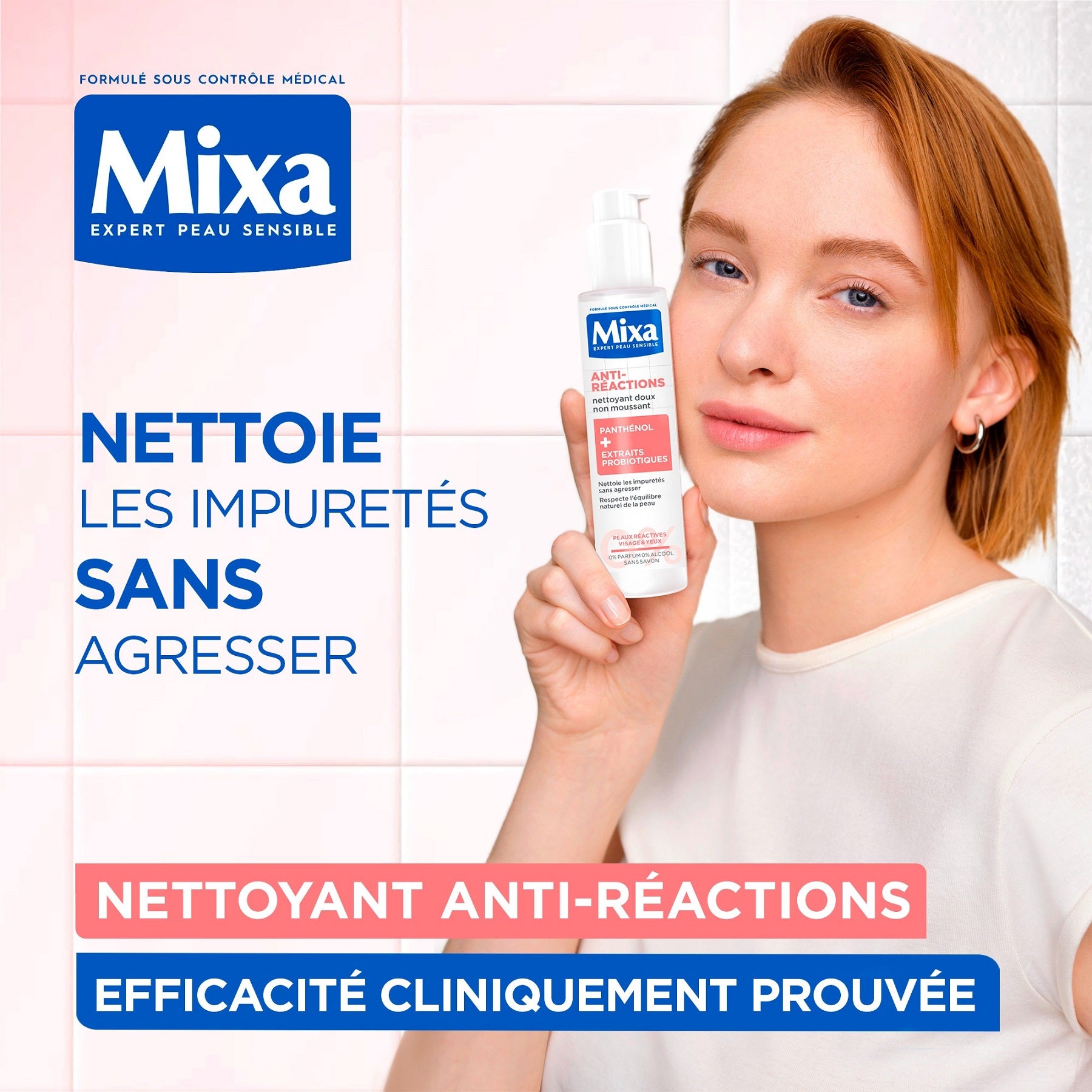 MIXA Nettoyant Doux Anti-Dessèchement Squalane + Glycérine 150ml