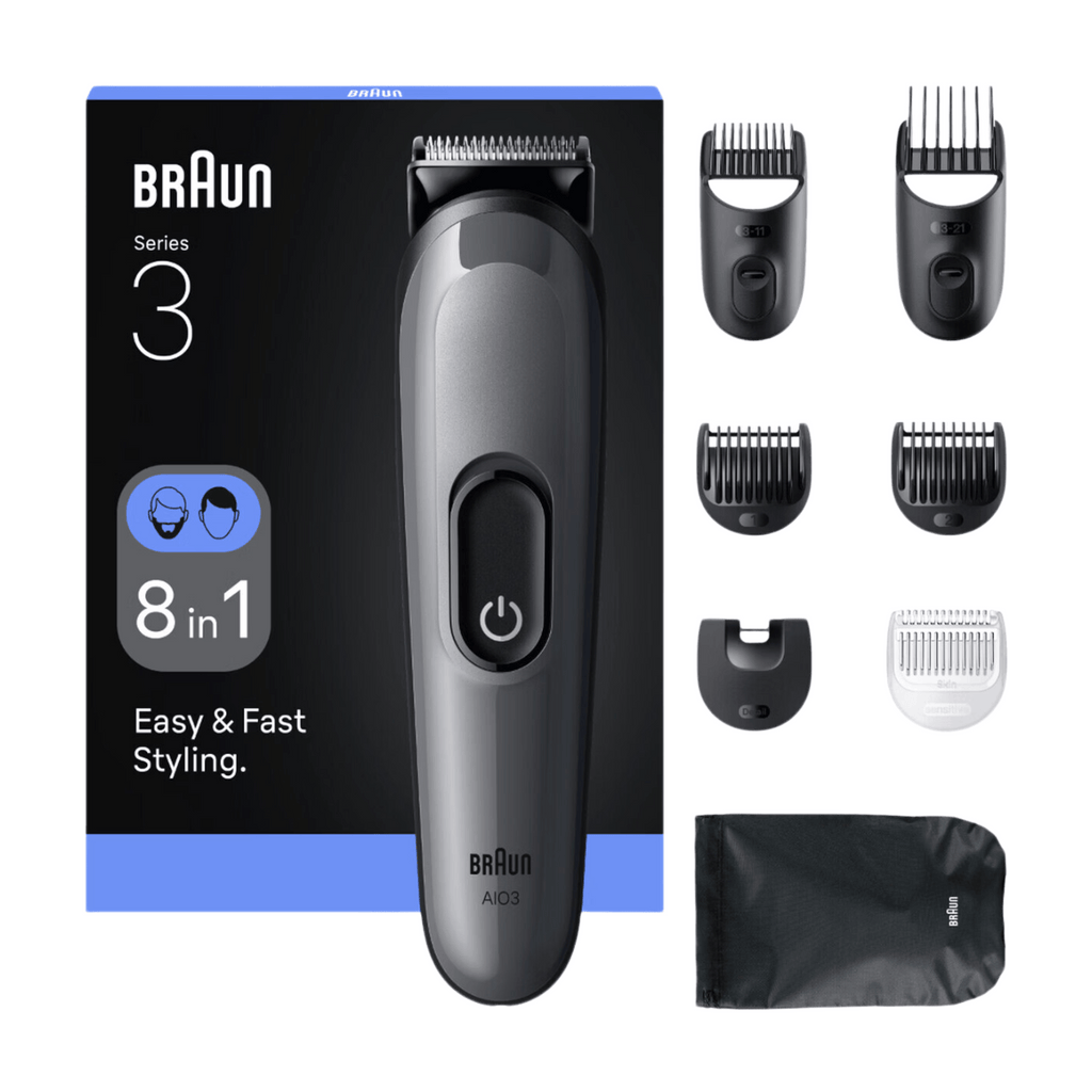BRAUN MG Styler MGK3540 Tondeuse de finition polyvalente 5-en-1 avec lames auto-affûtantes