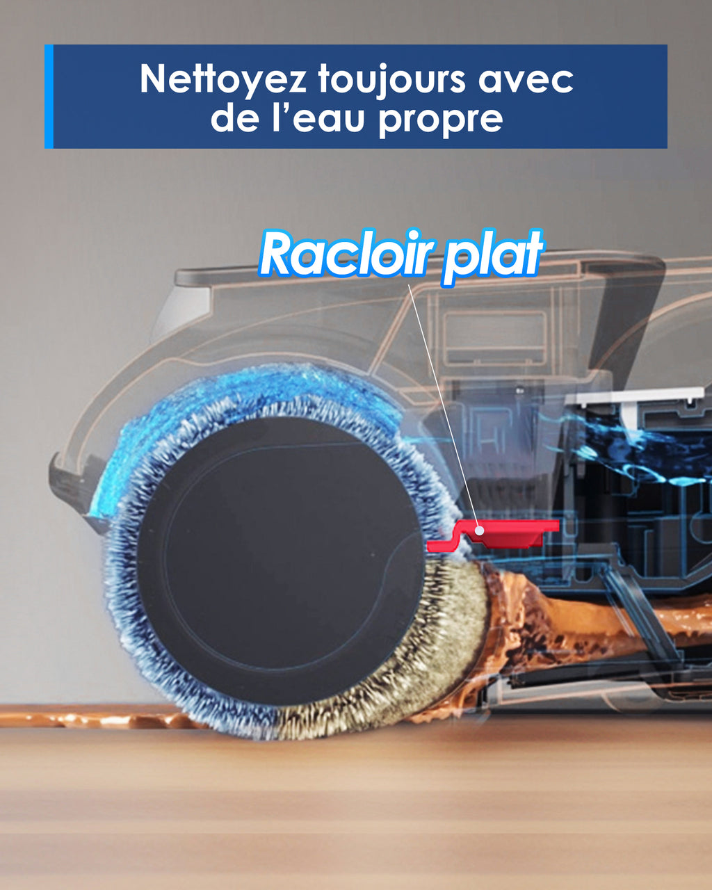 Tineco iFLOOR 5 Breeze Complete Nettoyeur de sols durs sans fil eau et poussière Autonomie de 35 min Nettoyage des bords Auto-nettoyant