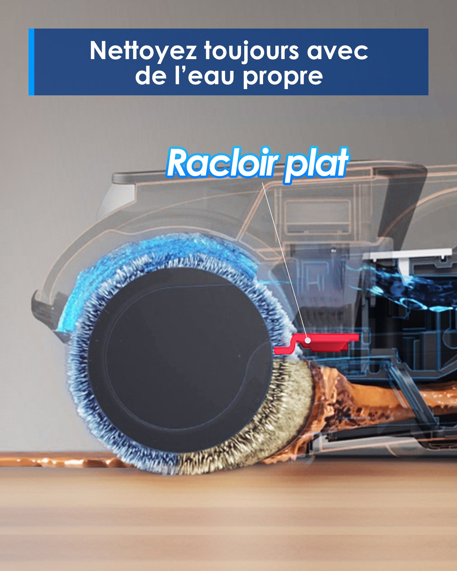Tineco iFLOOR 5 Breeze Complete Nettoyeur de sols durs sans fil eau et poussière Autonomie de 35 min Nettoyage des bords Auto-nettoyant