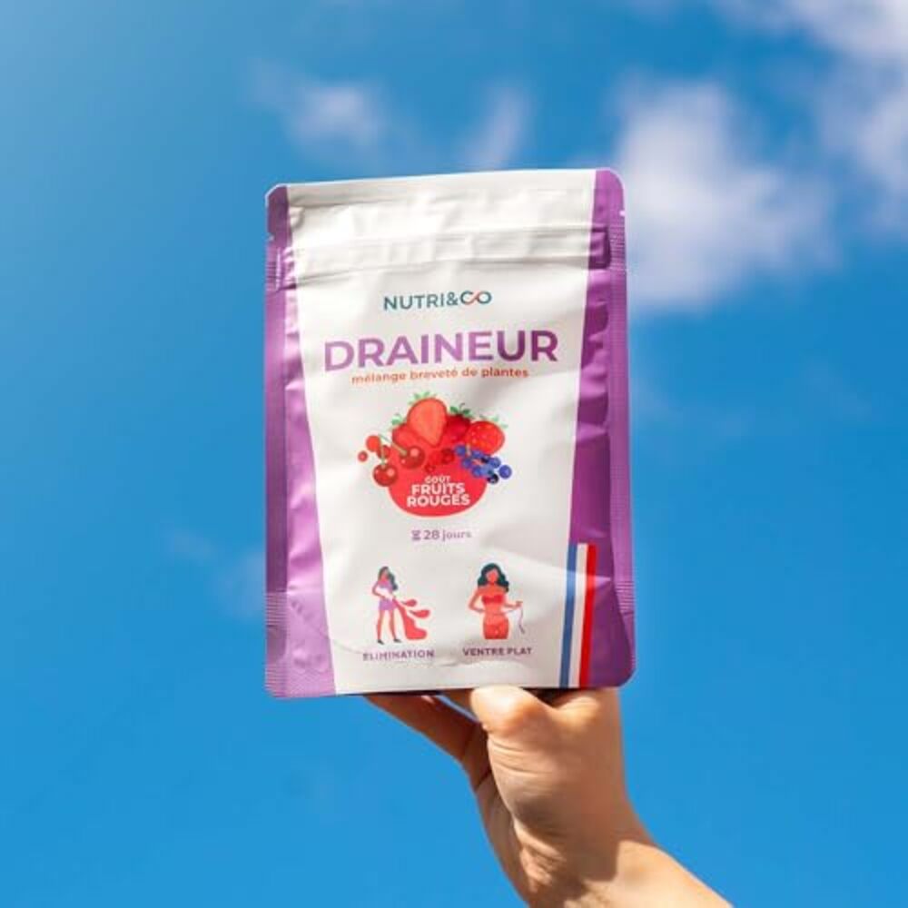 Nutri&Co Draineur en poudre - goût Fruits Rouges - 100 g