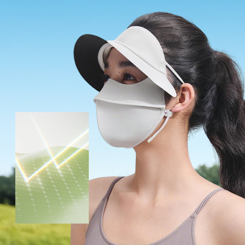 Beneunder Masque de protection solaire pour le visage avec visière AL01e - Bleu nuage - F (Taille unique)