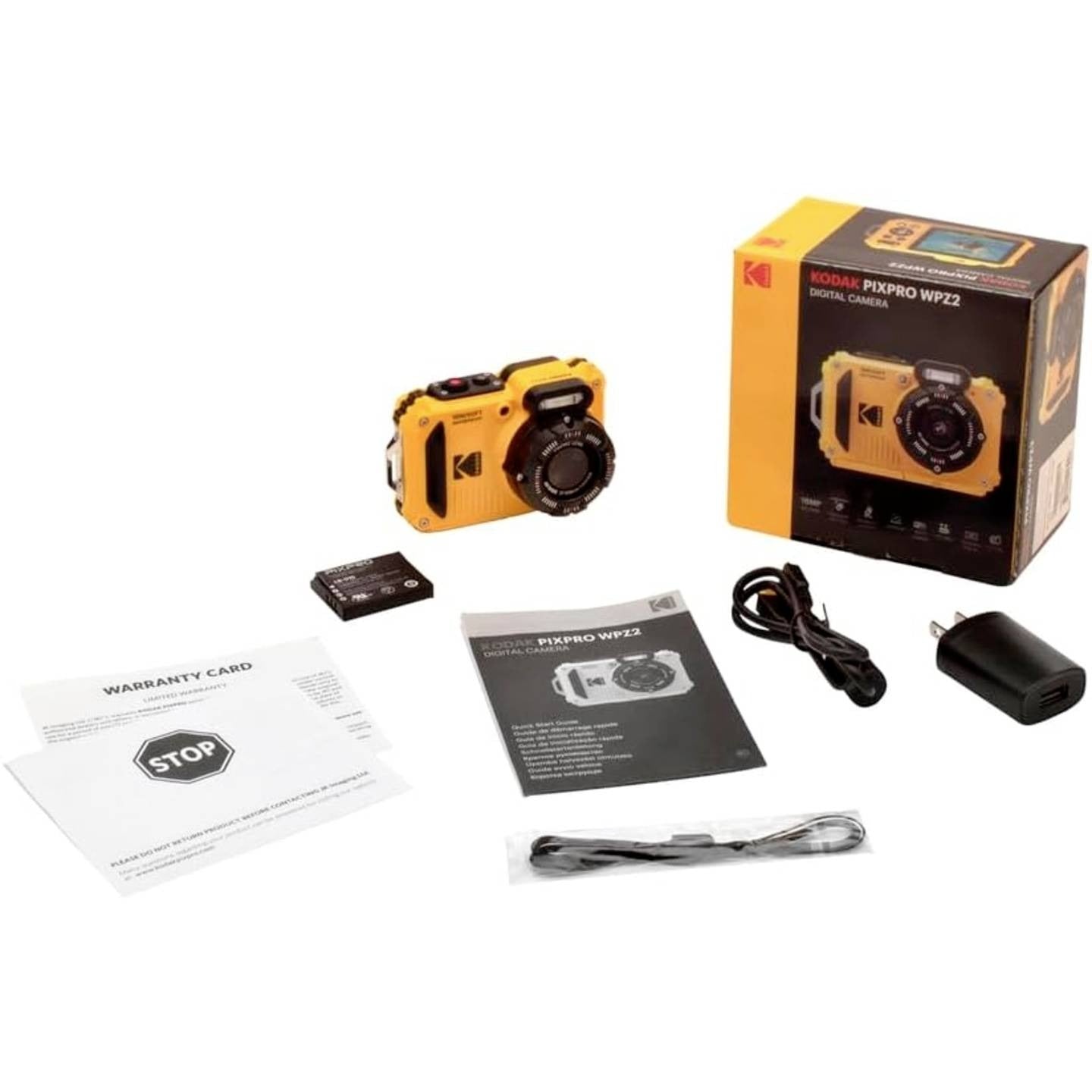 Kodak PIXPRO Appareil photo numérique étanche 15 m - Antichoc 2 m - Jaune