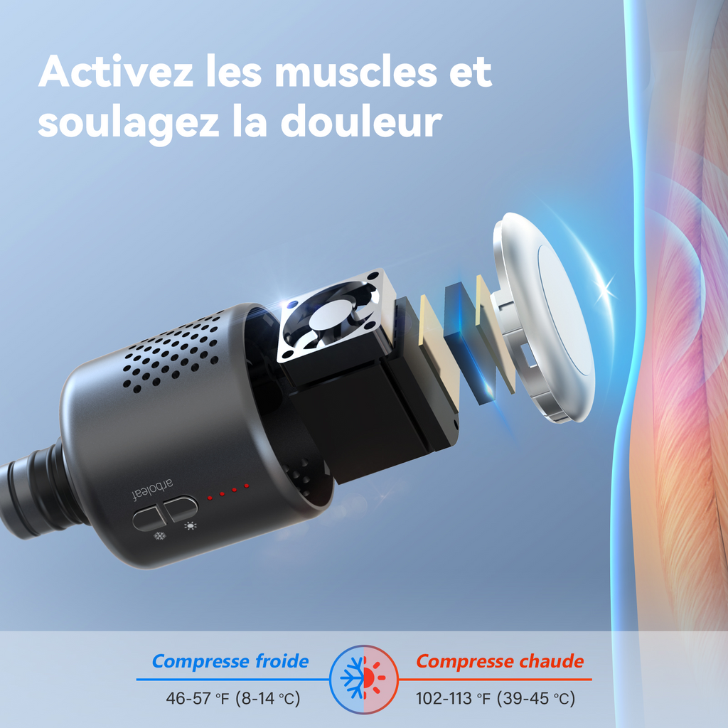 Accessoire de tête de massage pour pistolet à fascia à compresse chaude et froide Arboleaf CMA20A - Tête de massage à compresse chaude et froide adaptée aux pistolets à fascia