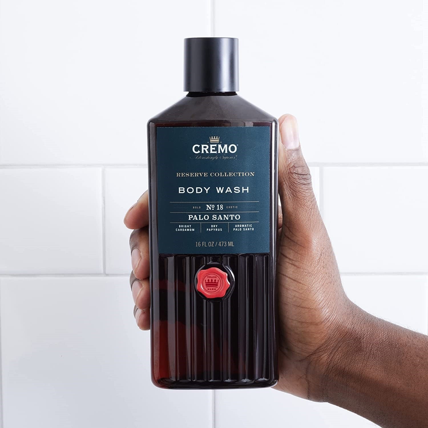 CREMO Reserve Collection - Gel Douche Palo Santo - Parfum Subtil - 473 ml