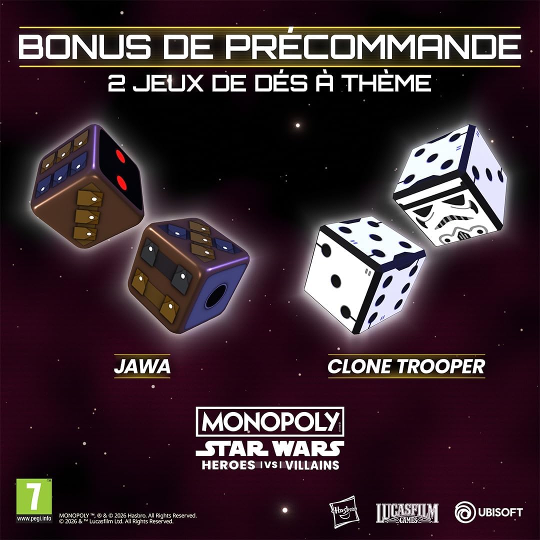 Ubisoft Monopoly Star Wars : Héros contre méchants - Switch - Version française + Bonus de précommande