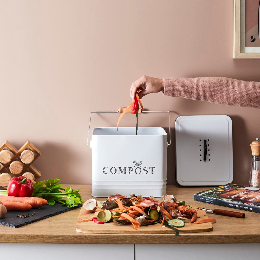 JE CHERCHE UNE IDEE Seau à compost en métal 10 L