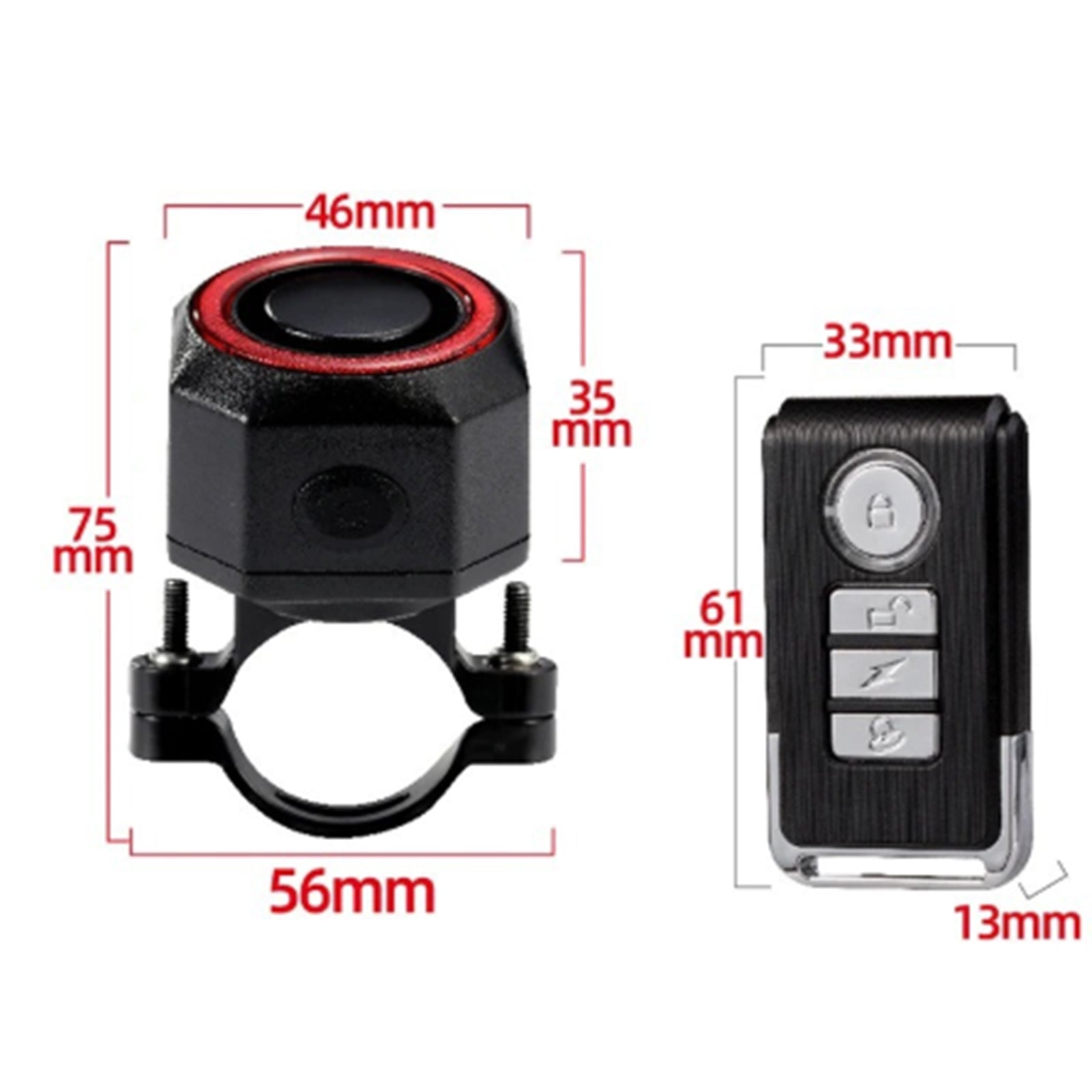 Feu arrière de frein de vélo à capteur intelligent avec alarme antivol, télécommande, rechargeable USB-C, étanche IP65, feu de sécurité arrière de vélo