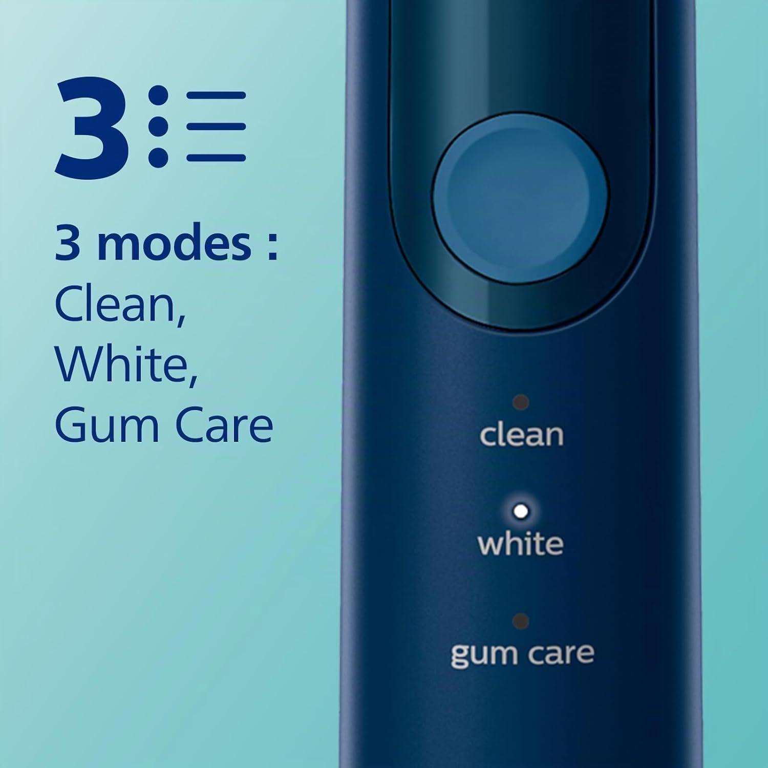 Philips Sonicare ProtectiveClean 5100 HX6851/34 - Brosses à dents électriques avec 3 modes de brossage, capteur de pression, minuterie et étui de voyage, lot de 2, blanc et bleu