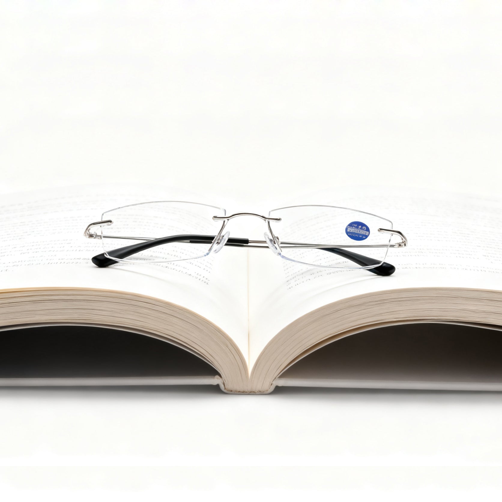 White Label Lunettes de lecture sans monture 250d (Argent) Lunettes de lecture unisexes, Simples et durables, Essentielles pour le bureau et la maison