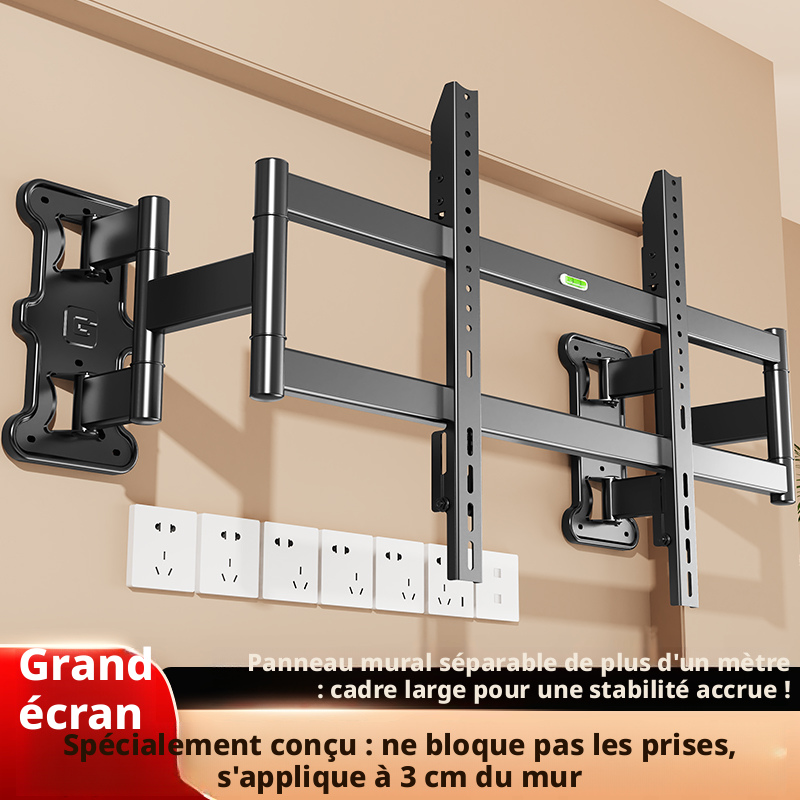 CNTSLNB+Support TV télescopique + support télescopique séparé, 50-100 pouces