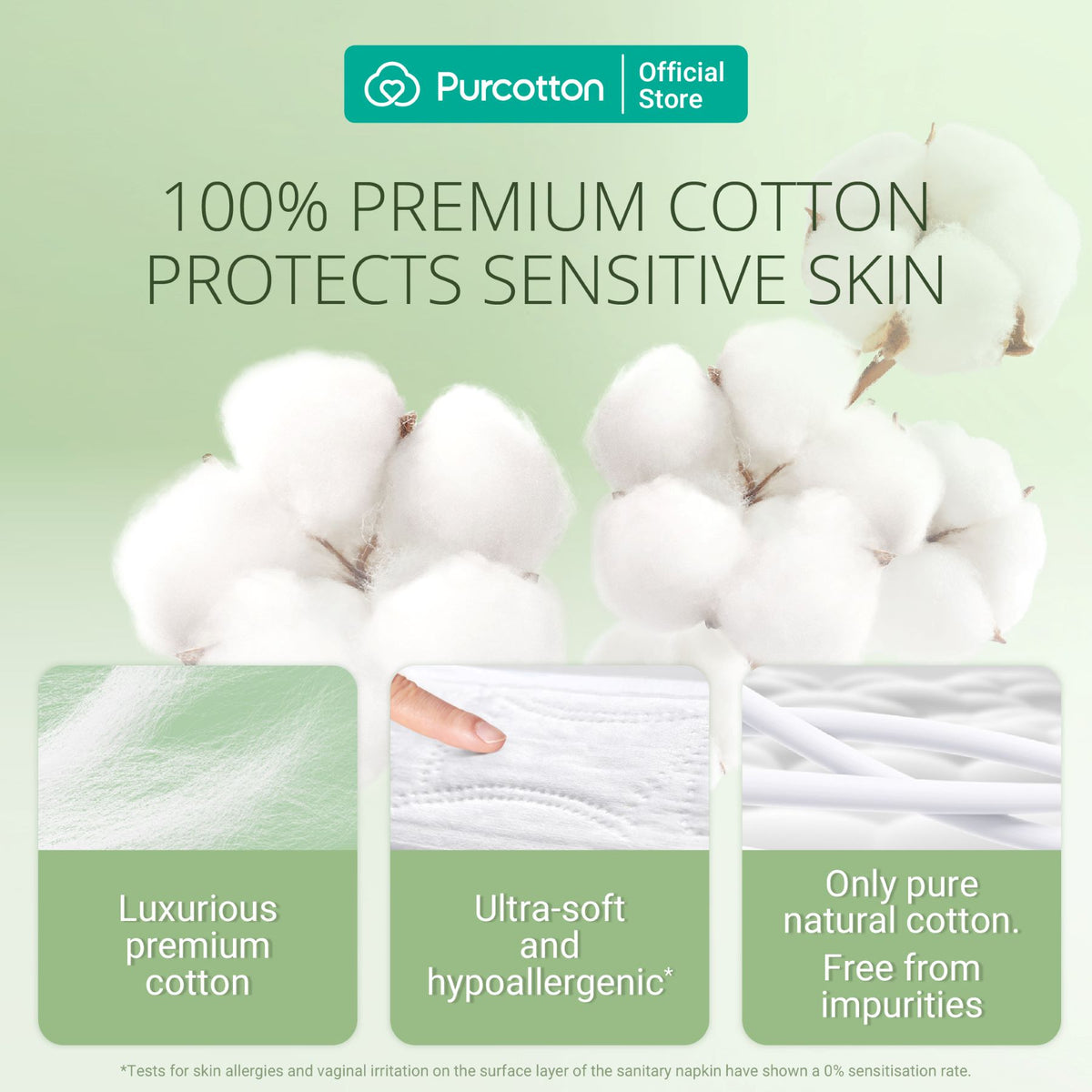 PURCOTTON NICE PRINCESS Protège-slips MaxGuard 150 mm 20 Pièces