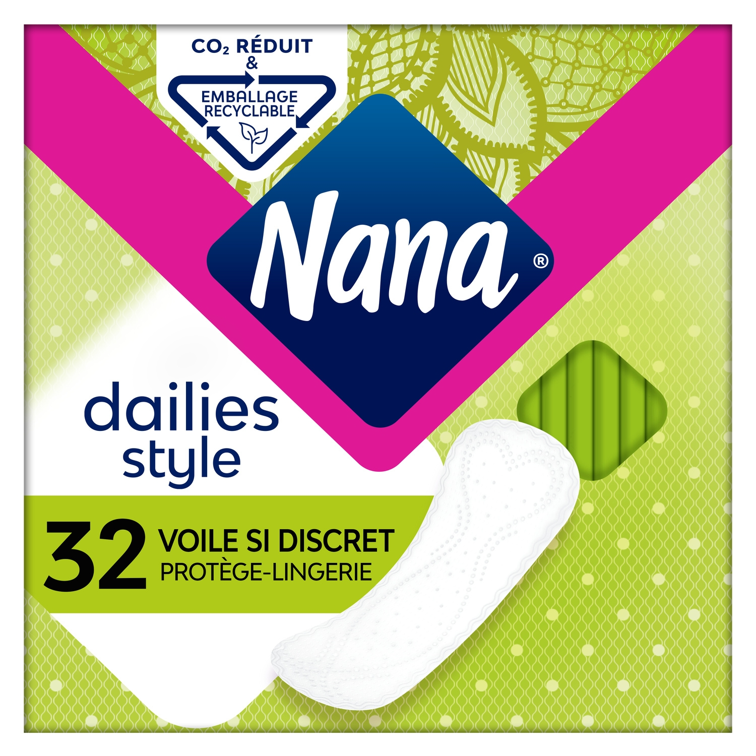 NANA Dailies Style Protège-slips - Ultra fins et respirants - 32 unités