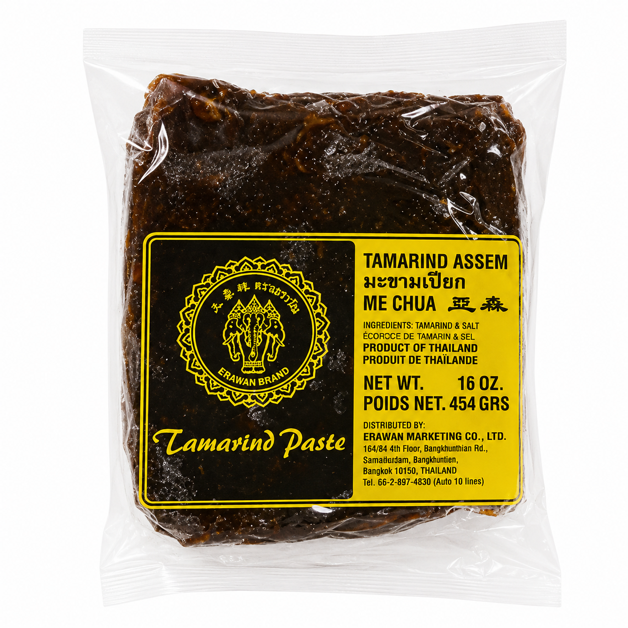 Erawan Pâte de tamarin avec graines 454 g