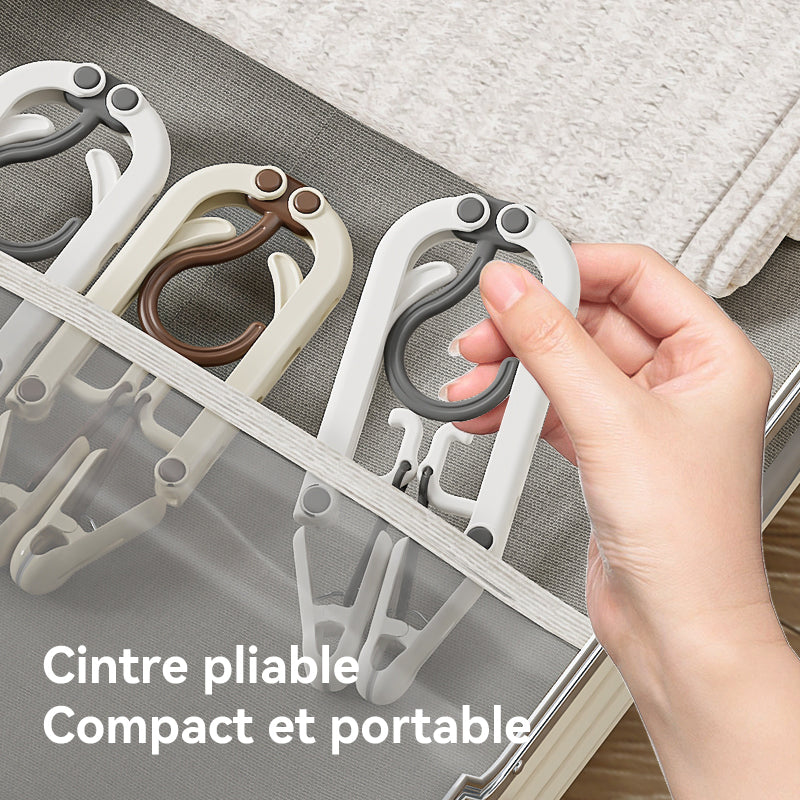 JORDAN&JUDY Cintres pliants de voyage, cintres de rangement portables, indispensables pour le voyage, cintres pour hôtel, 20 pièces/lot