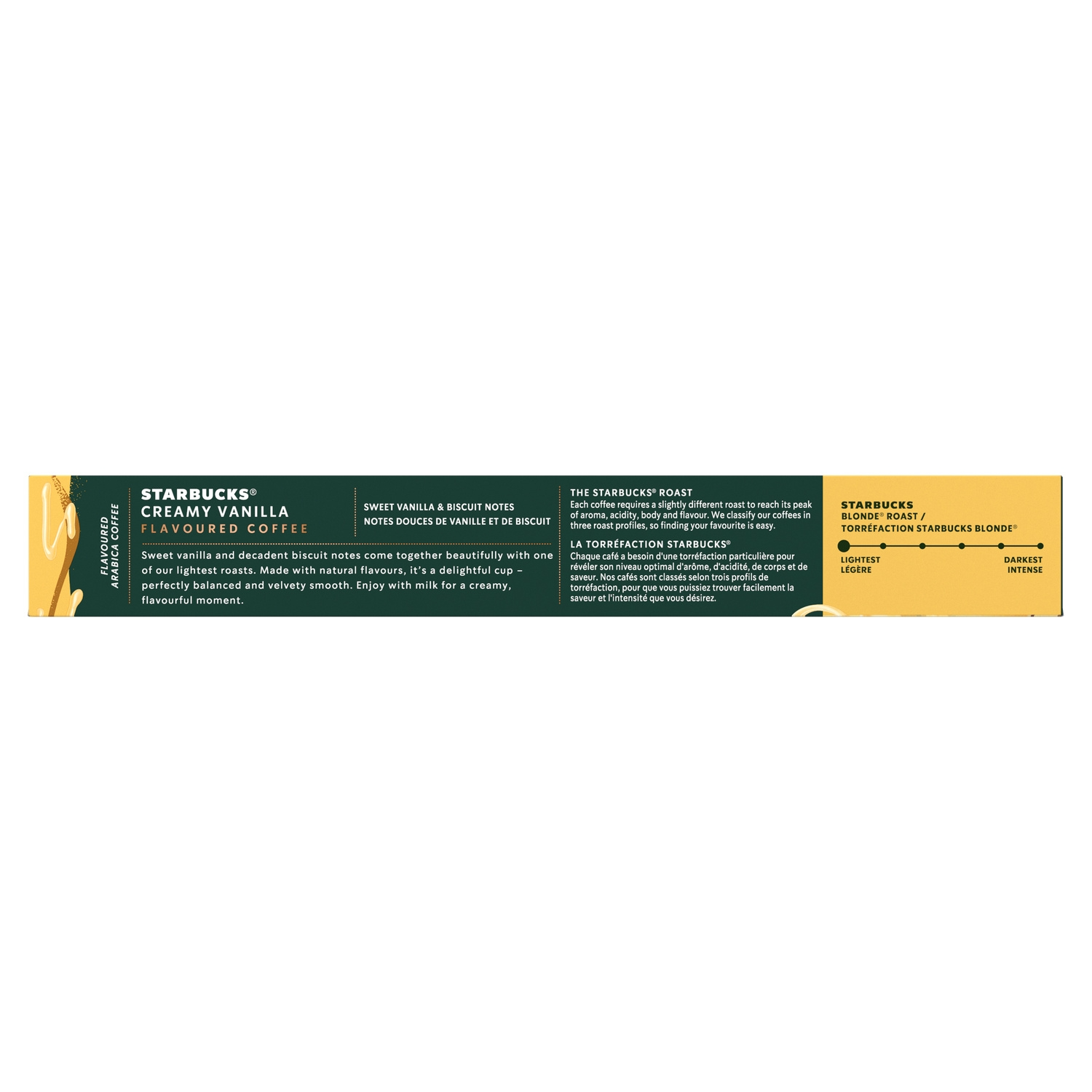 STARBUCKS Café Capsules Saveur Vanille Intensité 5 Compatible Nespresso 10 capsules