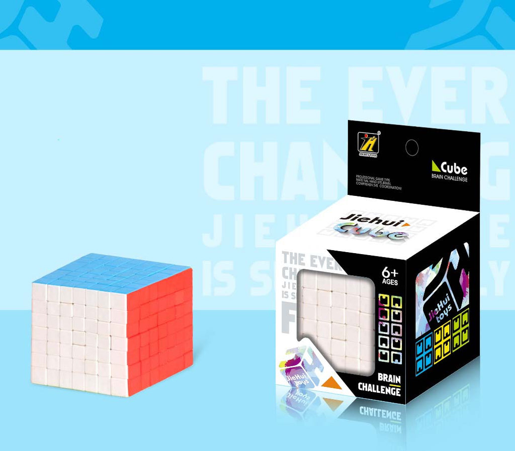 Speed Cube 7 x 7 Casse-tête uni sans autocollants en ABS