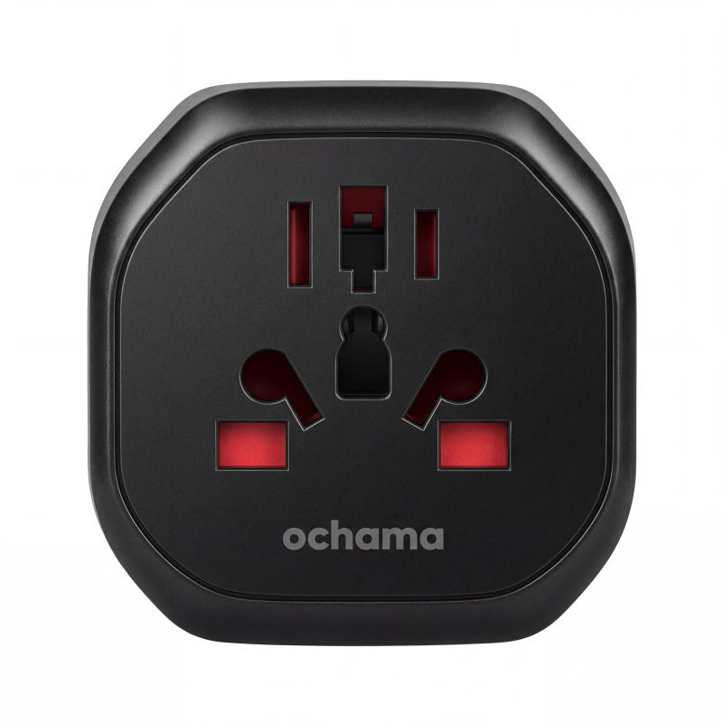 ochama Prise de voyage universelle, protection enfant, matériau résistant à la pression, certifiée CE et UKCA, compatible avec le Royaume-Uni, Singapour, Malaisie, Dubaï, Émirats arabes unis