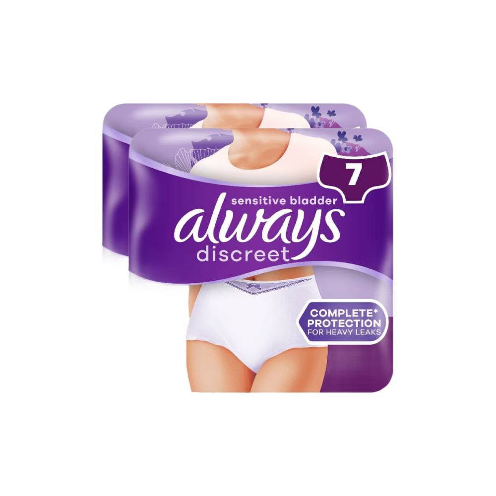 Always Discreet Culottes d'incontinence pour femmes Plus XL 14 paires (2 paquets de 7)