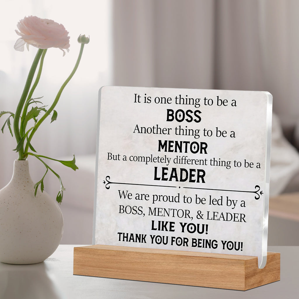 Alphynix 1 pc plaque d'encouragement quotidien, "Au cas où personne ne vous l'aurait dit aujourd'hui..." Cadeau en acrylique avec base en bois, comprend des messages encourageants comme "vous êtes incroyable" & "vous faites la différence", comprend d