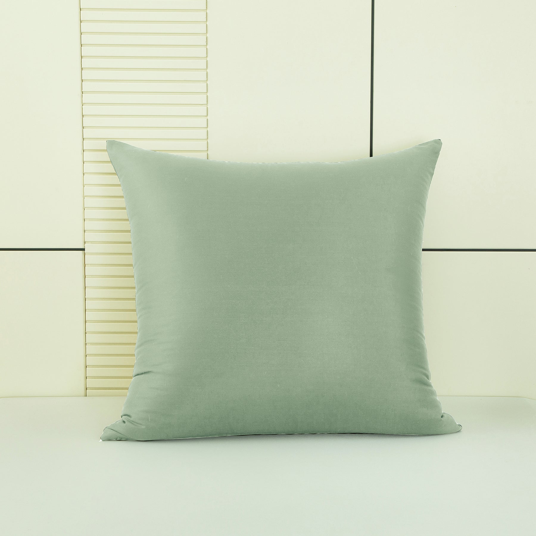 Lot de 2 taies d'oreiller en bambou vert, 80 x 80 cm x 2