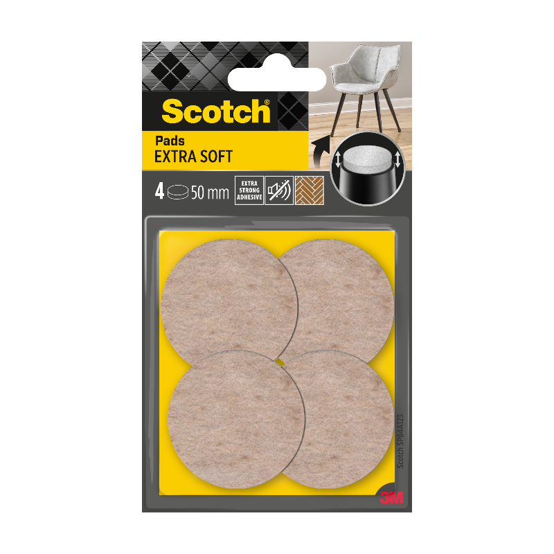 Scotch® Patin adhésif en feutre de laine Beige Ø 50 mm