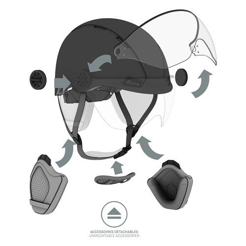 CASQUE de PROTECTION STYLE CASR GRIS BLEU L